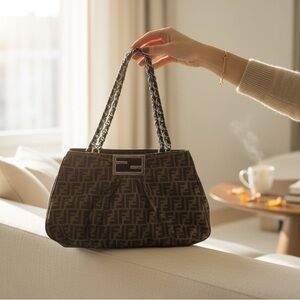 Authentic Large FENDI Mia Hobo Bag